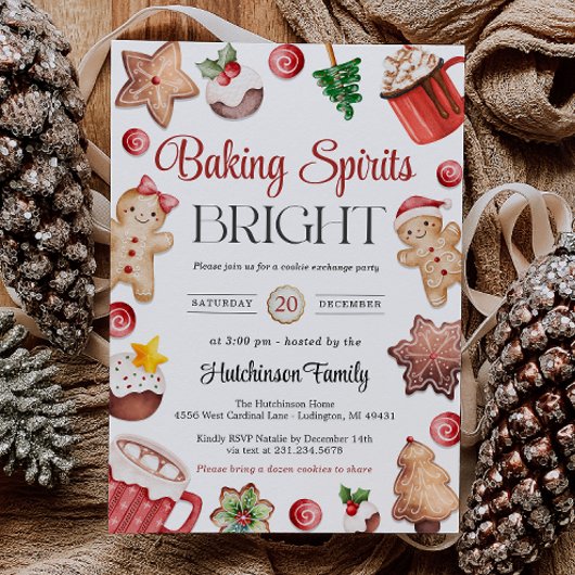 Cookie Exchange Party Invitation Kaart