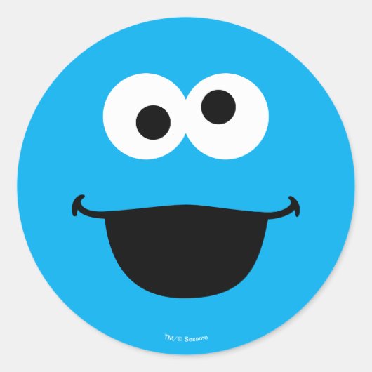 Cookie Face Art Ronde Sticker (Voorkant)