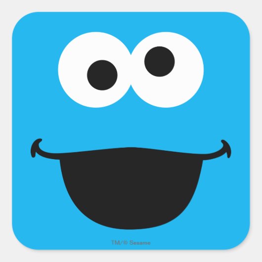 Cookie Face Kunst Vierkante Sticker (Voorkant)