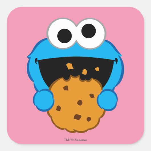 Cookie Face Vierkante Sticker (Voorkant)