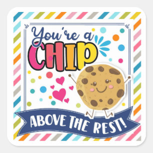 Cookie Favour Cadeau Je bent de beste Vierkante Sticker