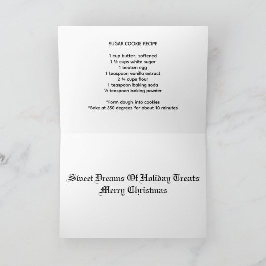 Cookie Feestdagen Kaart (Binnen)