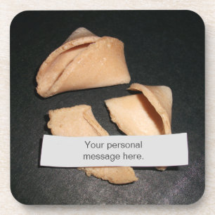 Cookie Fortune avec Dessous de verre Fortune perso