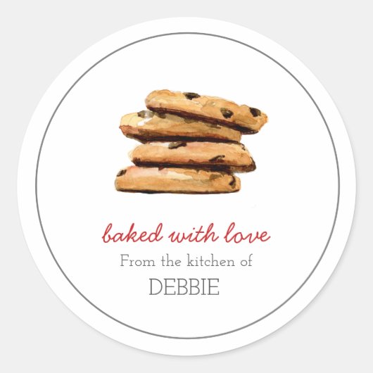 COOKIE gebakken met liefde bakkers Sticker (Voorkant)