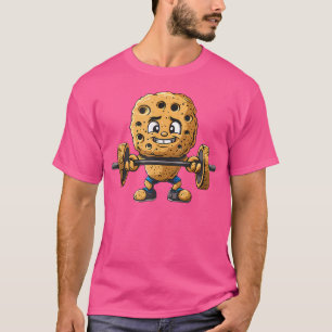 Cookie Gewichtheffen Barbell Workout Bakgewicht T-shirt