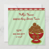 Cookie Holiday Party Kaart (Achterkant)