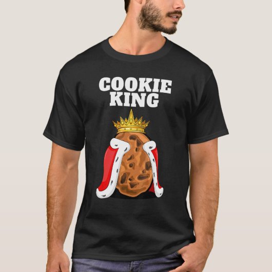 Cookie King Mannen Cookie Biscuits Cute Cookie T-shirt (Voorkant)