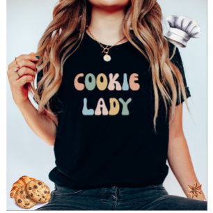 Cookie Lady Kleurrijke Vrouwen T-Shirt