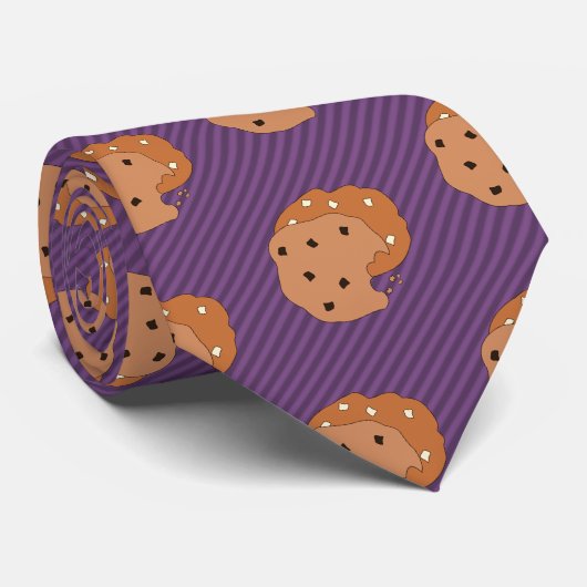 Cookie Lover - Choc-chip - Aangepaste kleur gestri Stropdas (Opgerold)