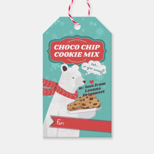 Cookie met beer-chocoladekoekje in een pot cadeaulabel (Voorkant)