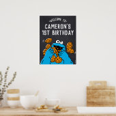 Cookie Monster 1e verjaardag Welkom Poster (Keuken)