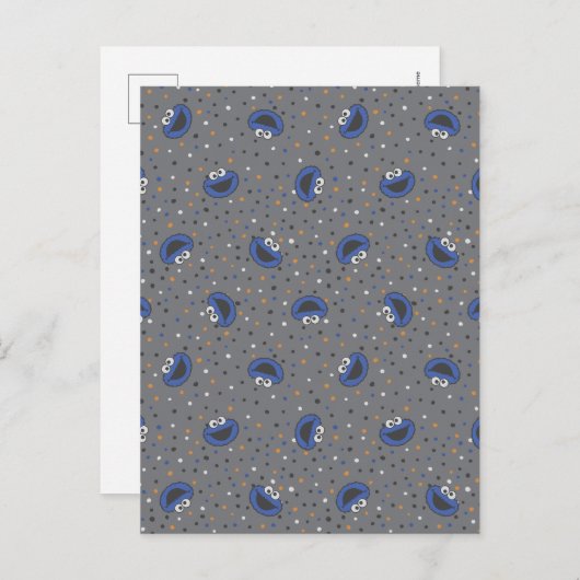 Cookie Monster | 80's Throwback Polka Dot Pattern Briefkaart (Voorkant / Achterkant)