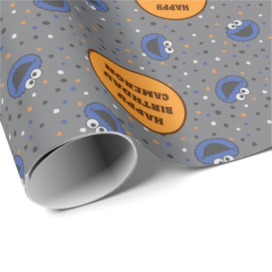 Cookie Monster | 80's Throwback Polka Dot Pattern Cadeaupapier (Rol Hoek)