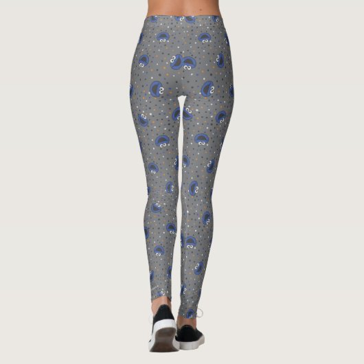 Cookie Monster | 80's Throwback Polka Dot Pattern Leggings (Achterkant)
