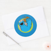 Cookie Monster Afbeelding Ronde Sticker (Envelop)