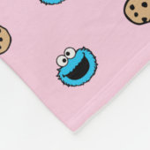 Cookie Monster and Cookies Pink Pattern Fleece Deken (Hoek)