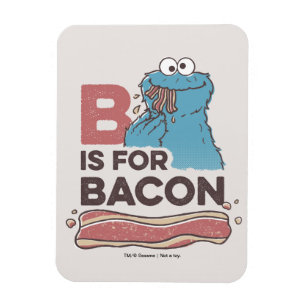 Cookie Monster   B is voor Bacon Magneet