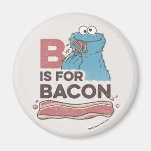 Cookie Monster B is voor Bacon Magneet