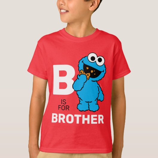 Cookie Monster | B is voor Broeder T-shirt (Voorkant)