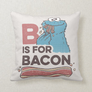 Cookie Monster   B staat voor Bacon Kussen