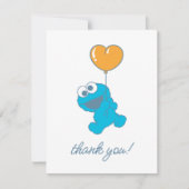 Cookie Monster Baby shower Bedankkaart (Voorkant)