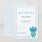 Cookie Monster Baby shower nodigt uit Kaart (Voorkant / Achterkant)