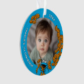Cookie Monster Baby's 1st Christmas Photo Ornament (devant)