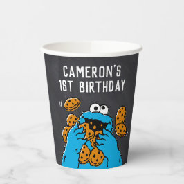 Cookie Monster Birthday Chalkboard Papieren Bekers