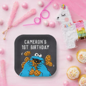 Cookie Monster Birthday Chalkboard Papieren Bordje (Feest)