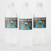 Cookie Monster Birthday Chalkboard Waterfles Etiket (Flessen)