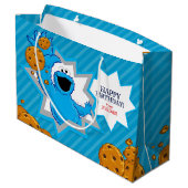 Cookie Monster Birthday Groot Cadeauzakje (Achterkant Gekanteld)