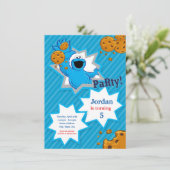 Cookie Monster Birthday Kaart (Staand voorkant)