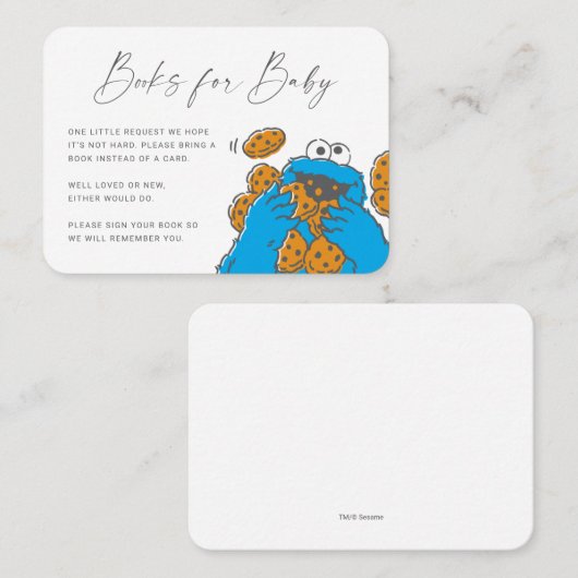 Cookie Monster Book Request Insert Plaatskaartje (Voorkant / Achterkant)