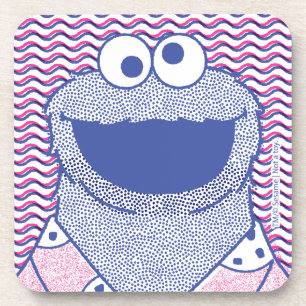 Cookie Monster Button Down Cookie Shirt Bier Onderzetter