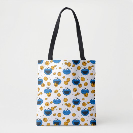 Cookie Monster | C is voor Cookie Patroon Tote Bag (Voorkant)