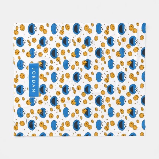 Cookie Monster | C is voor Cookie Pattern Fleece Deken (Voorkant (Horizontaal))
