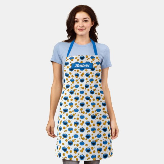 Cookie Monster | C is voor Cookie Pattern Schort (Gedragen)