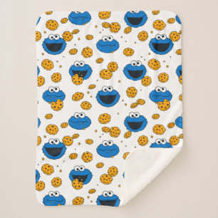 Cookie Monster C staat voor Cookie Patroon Sherpa Deken