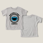 Cookie Monster Carreaux Anniversaire Garçon (Design Recto & Verso)