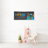 Cookie Monster Chalkboard Baby shower Spandoek (Insitu)