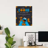 Cookie Monster Chalkboard Baby shower Welkom Poster (Thuiskantoor)