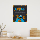 Cookie Monster Chalkboard Baby shower Welkom Poster (Keuken)