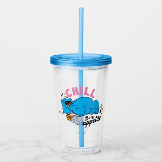 Cookie Monster | Chill Bon Appetite Acryl Drinkbeker (Voorkant)