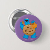 Cookie Monster | Cookie Kostuum Ronde Button 5,7 Cm (Voorkant /achterkant)