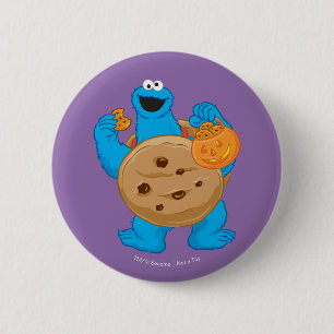 Cookie Monster Cookie Kostuum Ronde Button 5,7 Cm