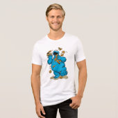 Cookie Monster Crazy Cookies Tri-Blend Shirt (Voorkant volledig)