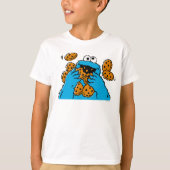 Cookie Monster die alle koekjes opeet T-shirt (Voorkant)