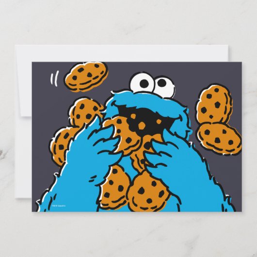 Cookie Monster Eating All the Cookies Kaart (Voorkant)