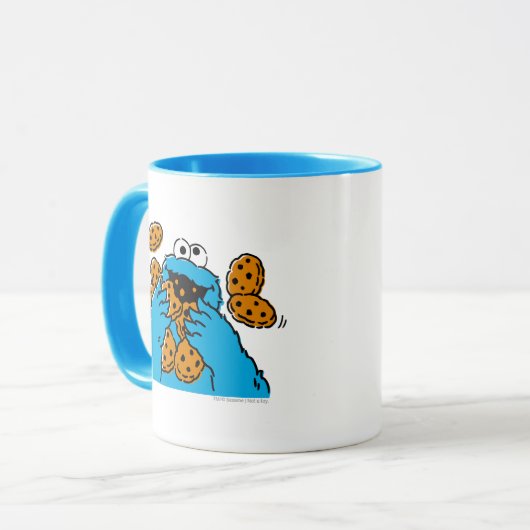 Cookie Monster Eating All the Cookies Mok (Voorkant links)