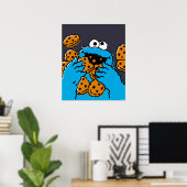 Cookie Monster Eating All the Cookies Poster (Thuiskantoor)